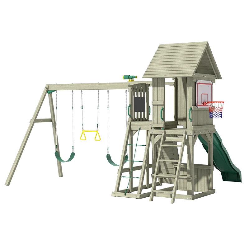 wooden swing set
