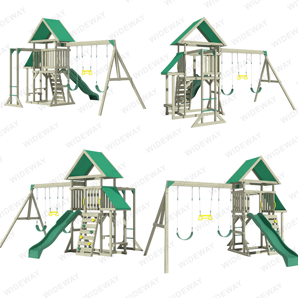 Dragon-Garden Frames Wooden Swing Set
