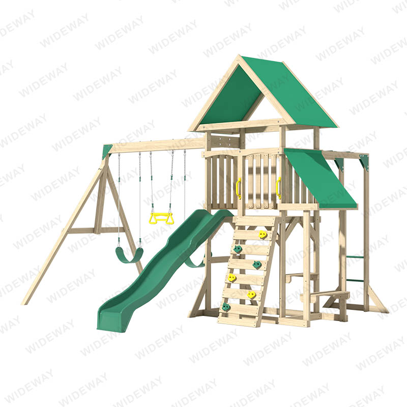 Dragon-Garden Frames Wooden Swing Set