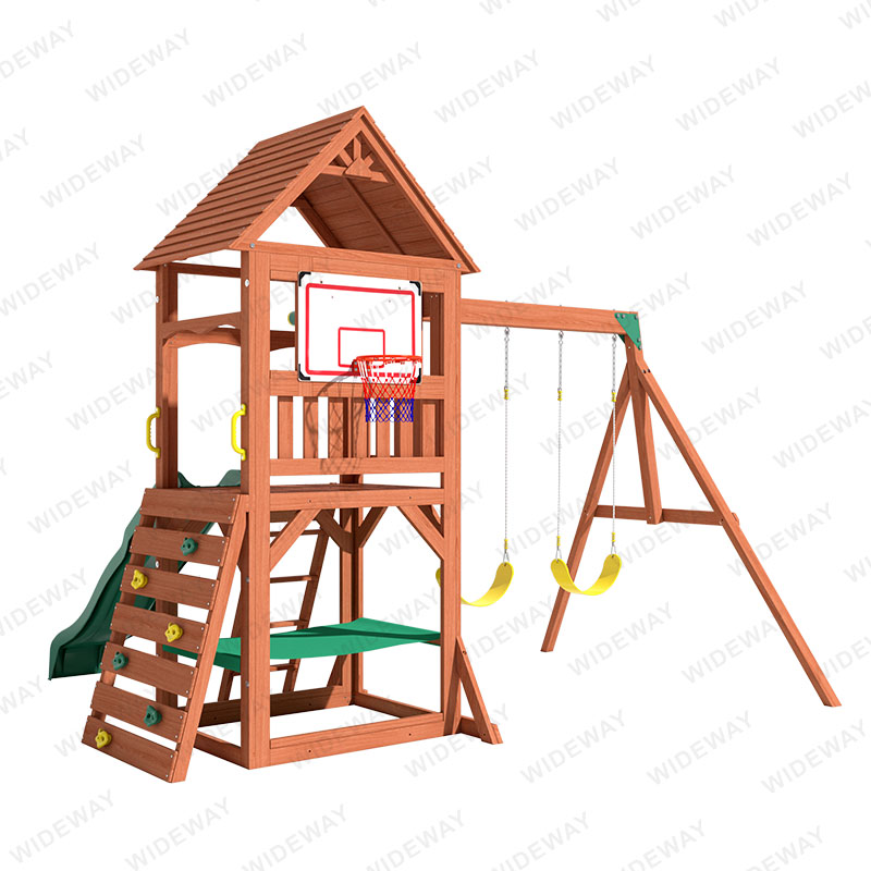 Dragon-Casa Wooden Swing Set