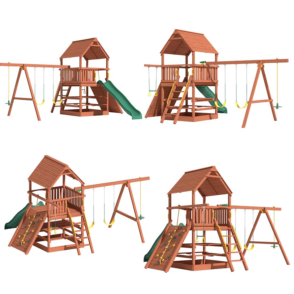 Wooden Swing Sets For Backyard Play