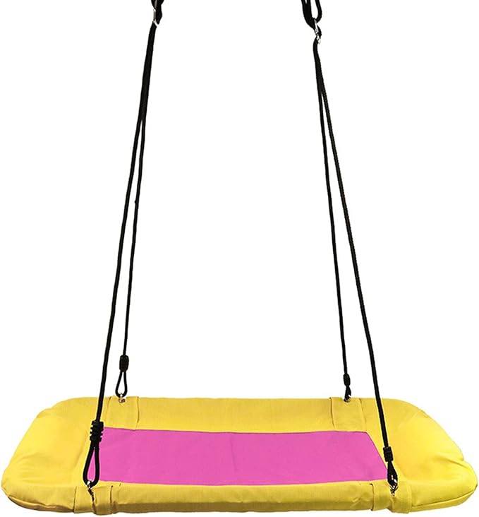Outdoor Platform Swing Seat Square Swing Chair for Outdoor Backyard Garden Hanging Chair Easy Install 300kg Weight Capacity
